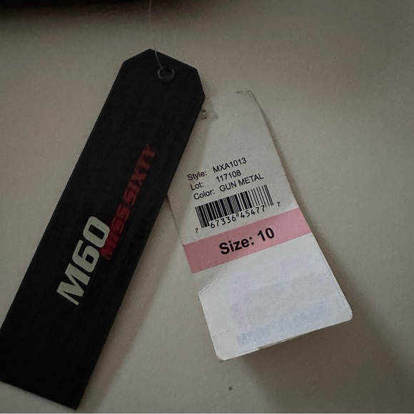 MISS SIXTY M60 Gold Shimmer Black Velvet Strapless Gun Metal Party Dress Size 10 - Picture 10 of 10